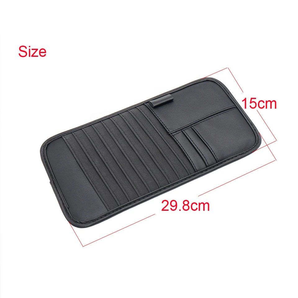 Искусственная кожа авто солнцезащитный козырек CD очки карты сумка для хранения