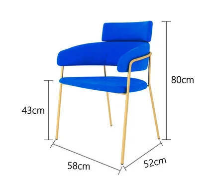 A style blue cushion Освежающий чистая красный ins принцесса бар chiar барный стул байки подушки спинки десерт Ресторан экономичный Северный стул - Цвет: A style blue cushion