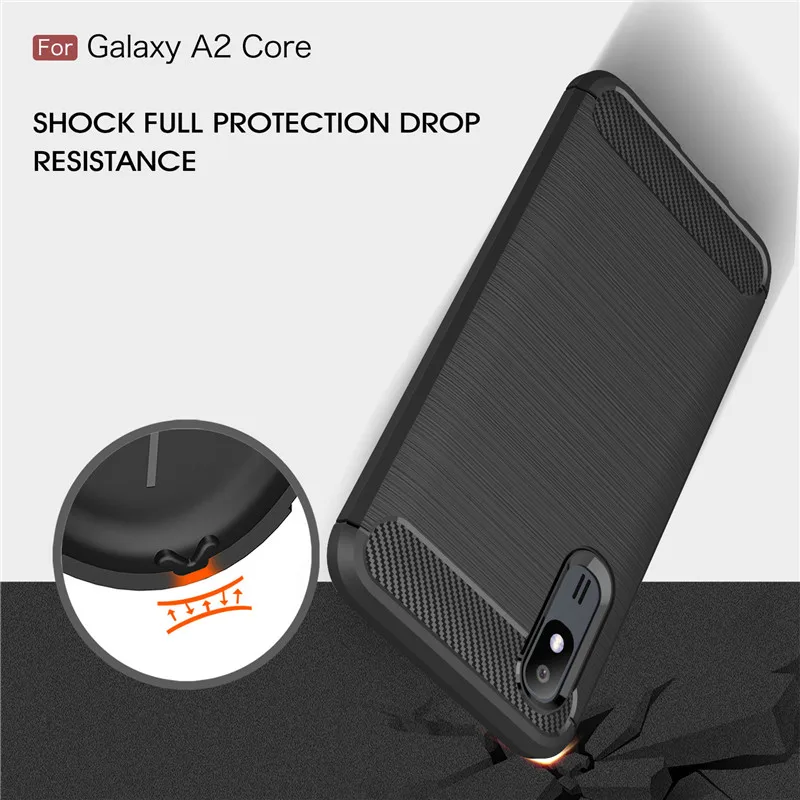 For Samsung Galaxy A2 Core Case Shockproof Armor Protective Soft Silicone Phone Back Cover |