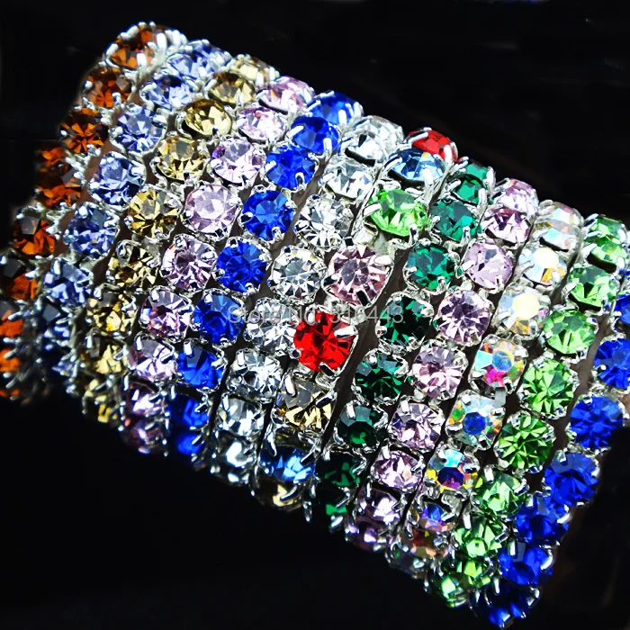 Бесплатная доставка 2014 Новинка 48 шт. разных цветов чешские Стразы эластичные