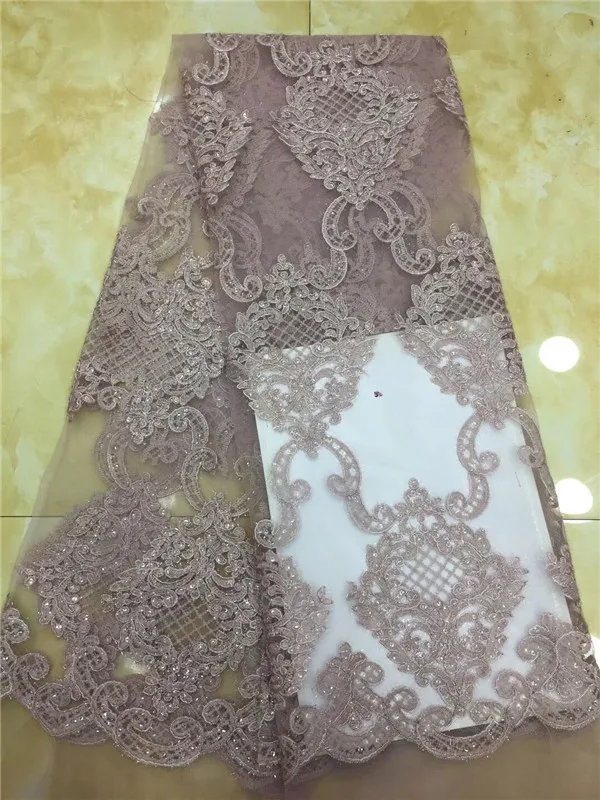 2018 high quality sequins gold line French Swiss net lace African tulle mesh Cord fabric for dress Gift 5yards/lot Sky blue | Дом и сад