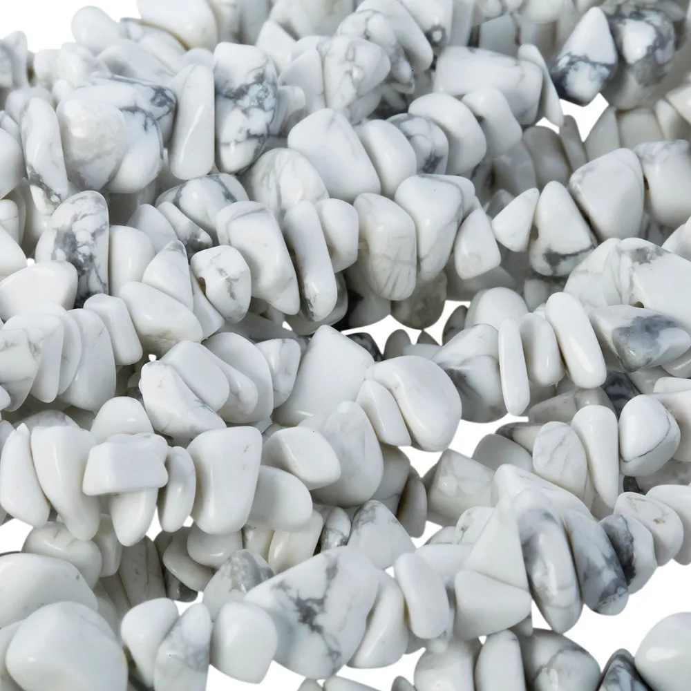 TUMBEELLUWA белая каменная крошка Howlite неравномерная форма просверленные свободные
