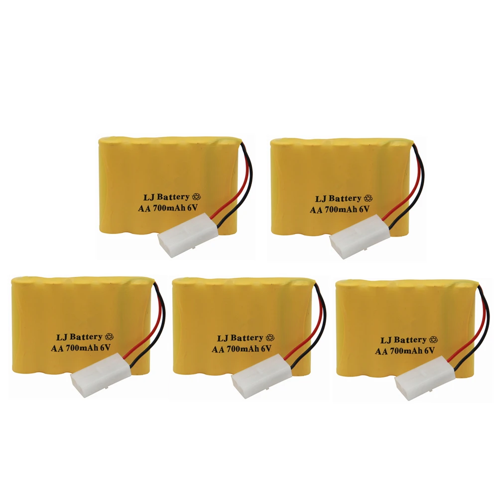 6 v 700 mah AA NI-CD аккумулятор с зарядным устройством большой емкости электрический игрушечный аккумулятор дистанционный автомобиль корабль Робот перезаряжаемый 6 v 700 mah - Цвет: 5PCS