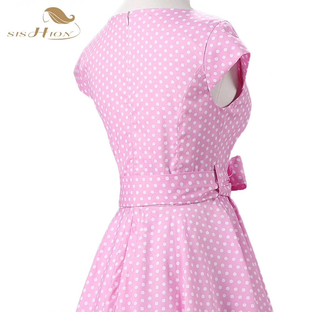 Женская винтажная одежда в горошек стиле Одри Хепберн 50 х годов|vestidos plus|rockabilly