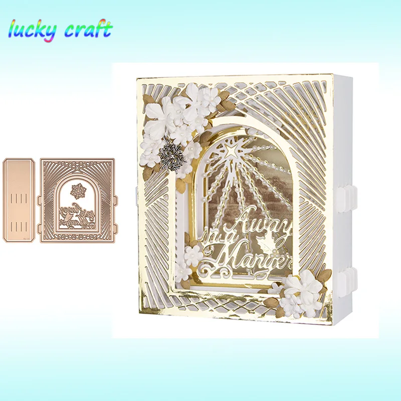 Luck YCraft Рождество 3D рамка открытки набор металла резки штампы для DIY Скрапбукинг тиснение бумажные карты для ручной работы штампы