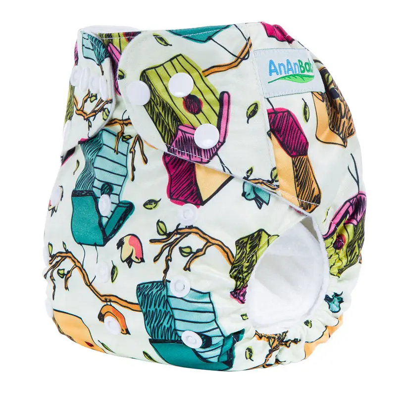 Многоразовые детские тканевые подгузники с карманом один размер моющиеся