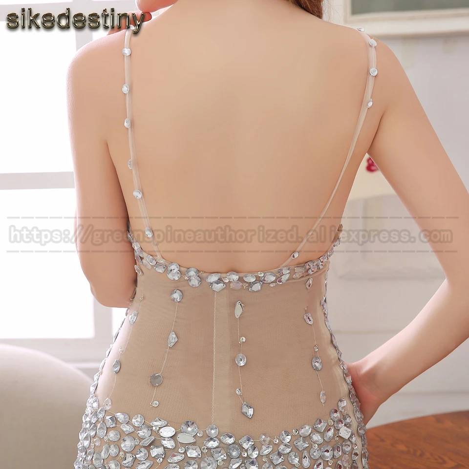 Sikedeliance новые сексуальные короткие платья цвета шампанского с глубоким v образным