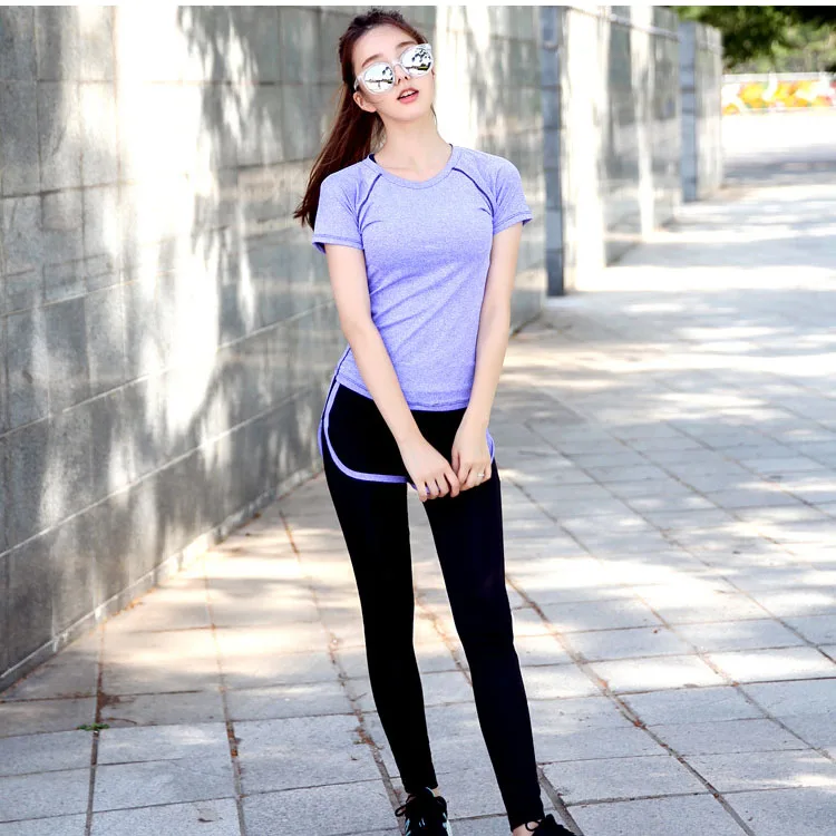 Летние обтягивающие быстросохнущие брюки для бодибилдинга костюм йоги комплект