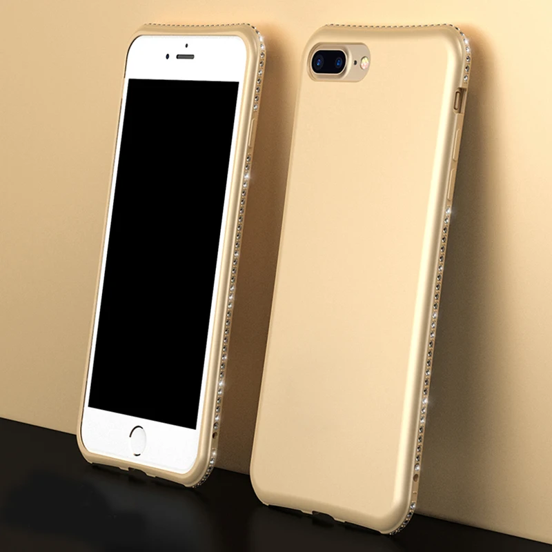 SIXEVE Блестящий 3D чехол со стразами для iPhone 8 7 Plus 6 S X прекрасный силиконовый девочек