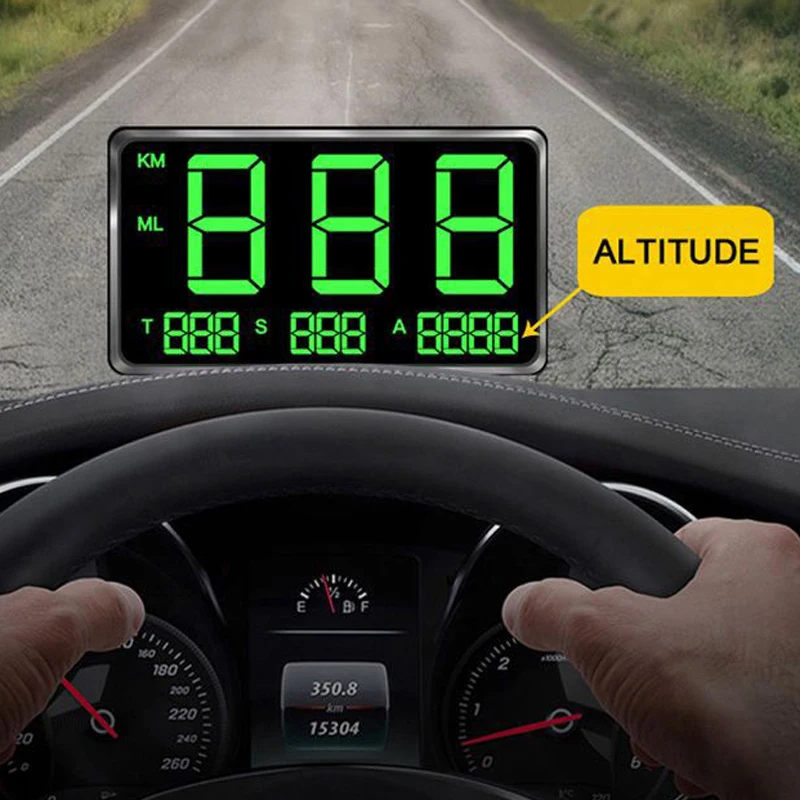 Универсальный дисплей автомобиля gps скорость метр HUD проекционная MPH или