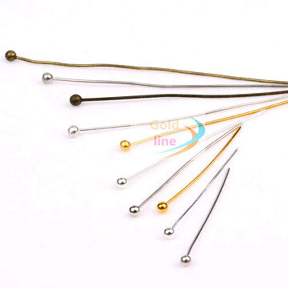 Золотистые/Серебристые/бронзовые/никелевые булавки с шаровой головкой 200 шт. 0 5*25