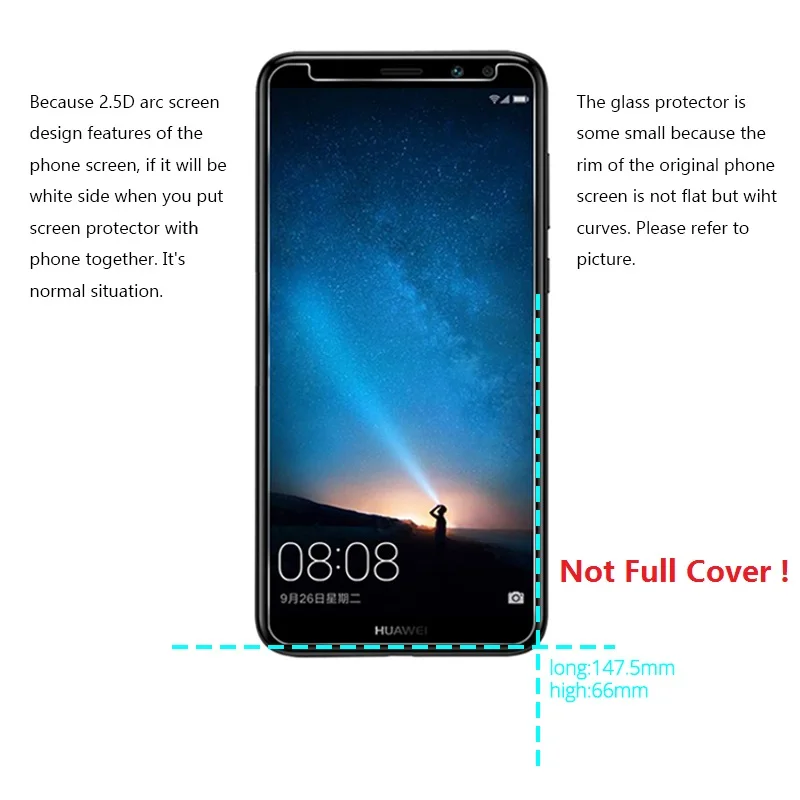 3 шт. закаленное стекло для Huawei Mate 10 Lite Pro Защитная стеклянная пленка