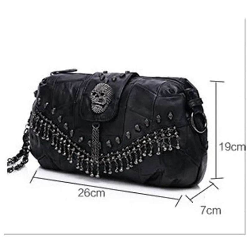 ICEV новые европейские модные сумки из натуральной кожи с черепом овечьей