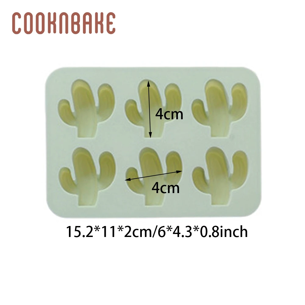 COOKNBAKE Silicone Chocolate Candy Mold Cactus biscuit pastry baking tool craft gypsum fondant form DIY cake decoration | Дом и сад