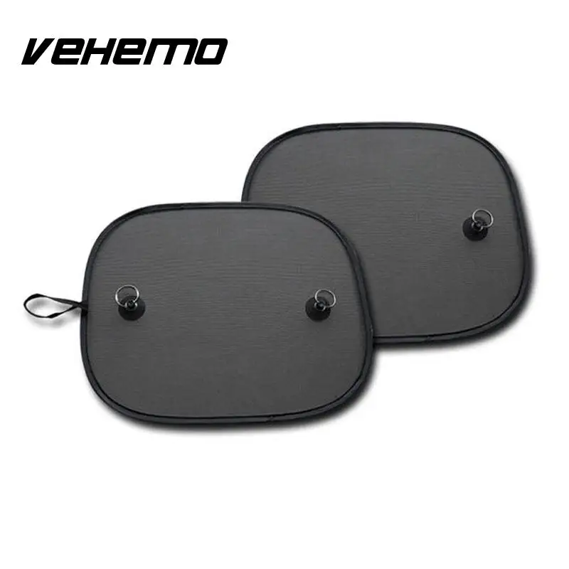 Vehemo 2 шт. черная сетка автомобиля солнцезащитных оттенков заднего солнцезащитное покрывало экран Защита от УФ