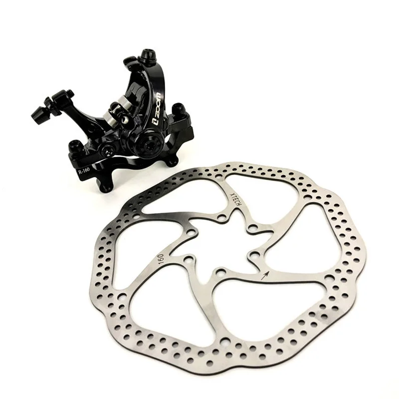 rear Brake 160 Disc ZOOM MTB велосипед дисковый тормоз механический суппорт алюминиевый сплав дорожный Электрический велосипед двухсторонний тормоз Дисковые тормоза велосипедные части - Цвет: rear Brake 160 Disc