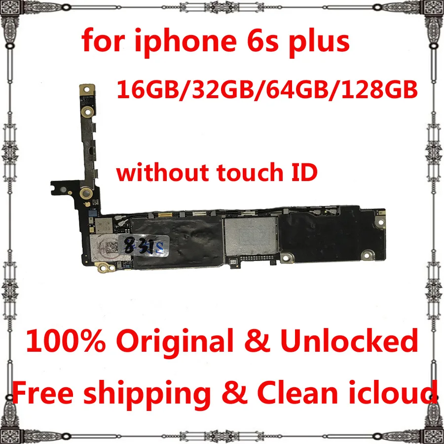 Оригинальная материнская плата Clean icloud для iphone 6s plus 16 ГБ 32 64 128 Гб без отпечатков