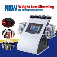 new design 6 in 1 ultrasonic cavitation vacuum lipo laser slimming machine for spa ce fast shipping