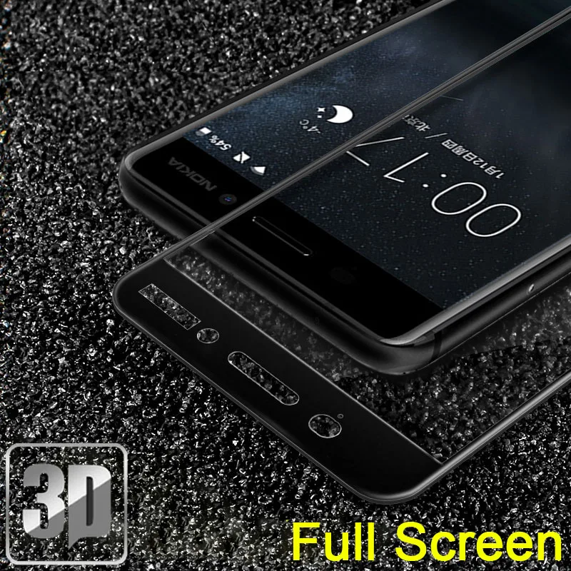 

9H 3D закаленное стекло для Nokia 6 LCD изогнутое полноэкранное защитное покрытие для Nokia 6 5,5 дюймов защитная пленка