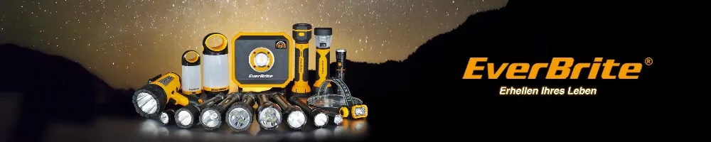 EVERBRITE 300 люмен светодиодный прожектор мощный светодиодный фонарик масштабируемый водонепроницаемый портативный прожектор с 4C батареей