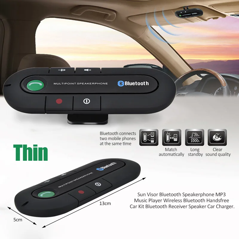 2018 тонкий автомобильный комплект Bluetooth универсальный беспроводной