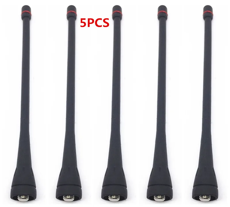 5 шт. черная резиновая UHF400 470MHZ антенна для Icom F21 F21S F21BR F21GM f24 f24S F4 двухсторонние