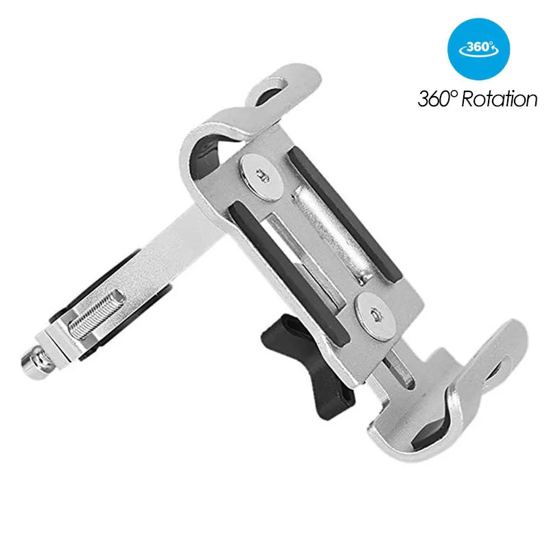 Style 2 Silver Алюминивая велосипедная подставка для телефона 3,5-6," держатель для телефона велосипедный телефон Поддержка велосипедного кронштейна крепление для samsung Xiaomi iphone - Цвет: Style 2 Silver