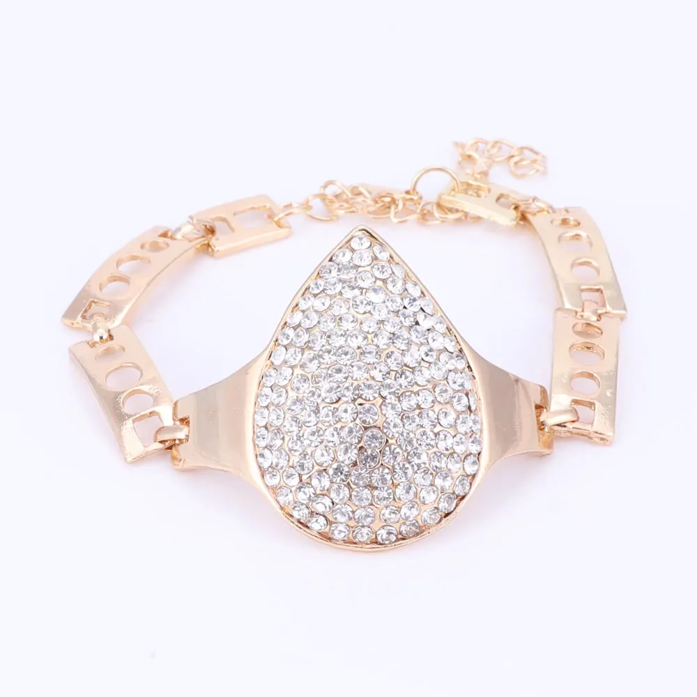 Золотой Цвет капли воды кулон ювелирные изделия Кристалл Мода Дубай костюм