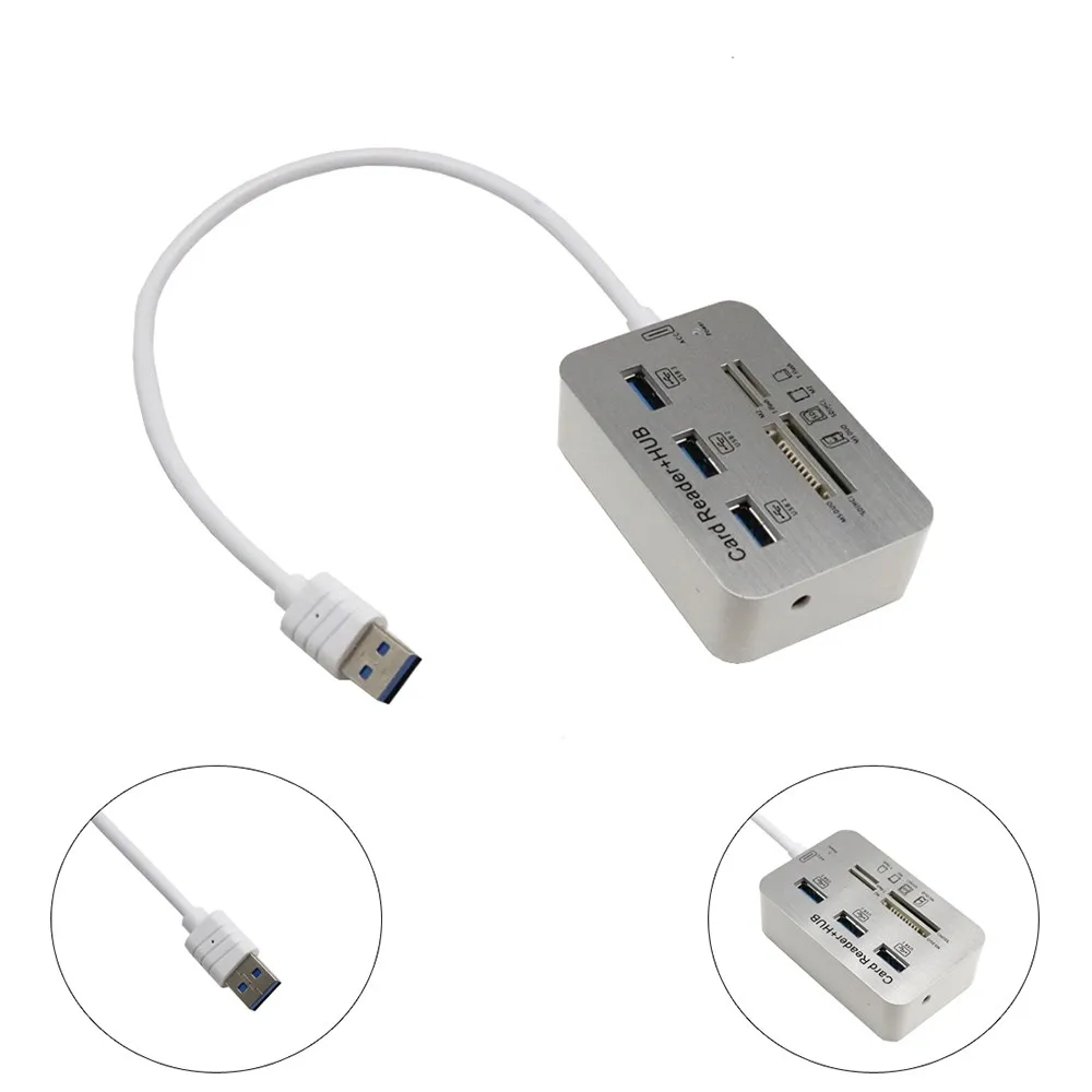 Горячая Распродажа USB концентратор 3 0 Мульти разветвитель портовый считыватель