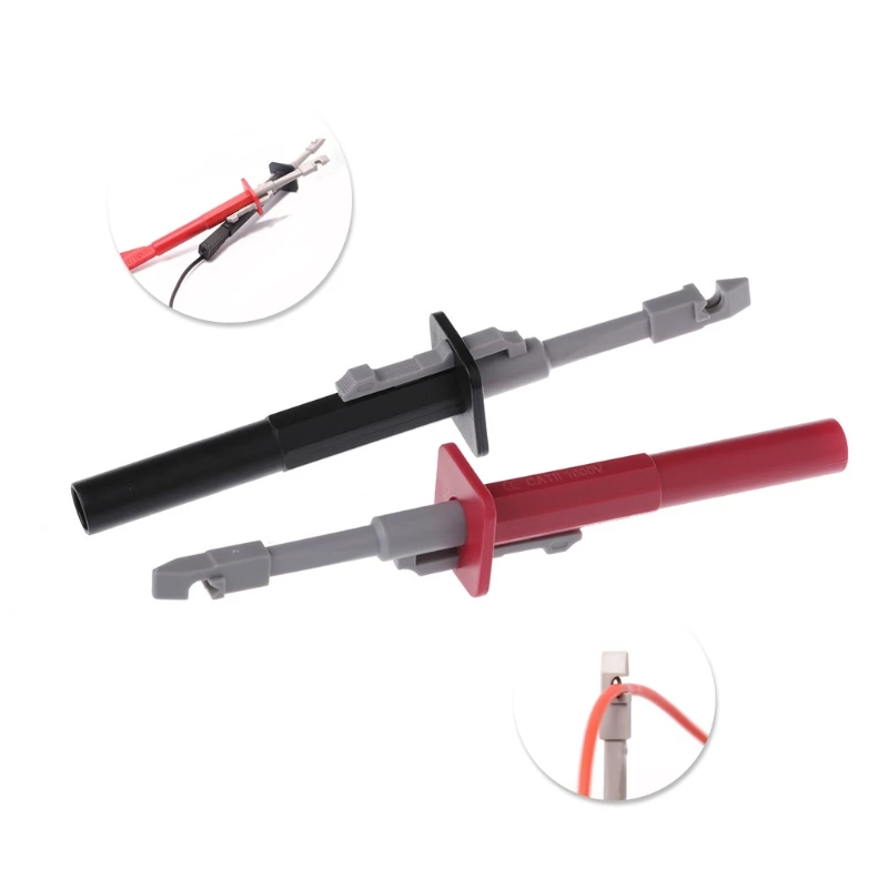

2 Pcs Insulation Piercing Test Clip Set Alligator Probes For Car Circuit Detection