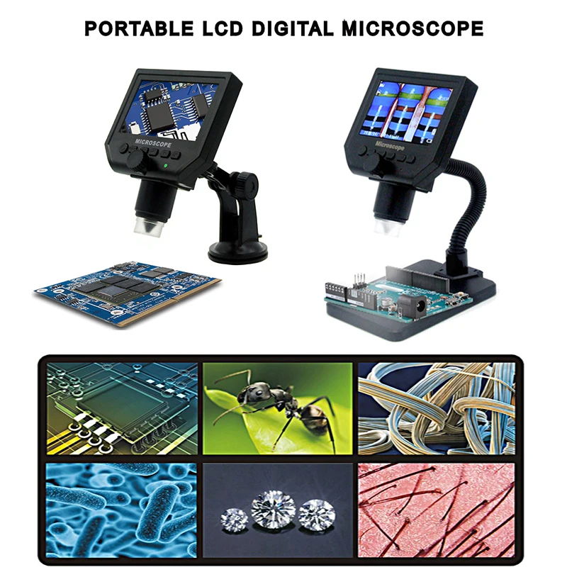 1 600x 3.6MP цифровой электронный микроскоп Портативный 8 светодиодный vga с 4 3 &quotPcb