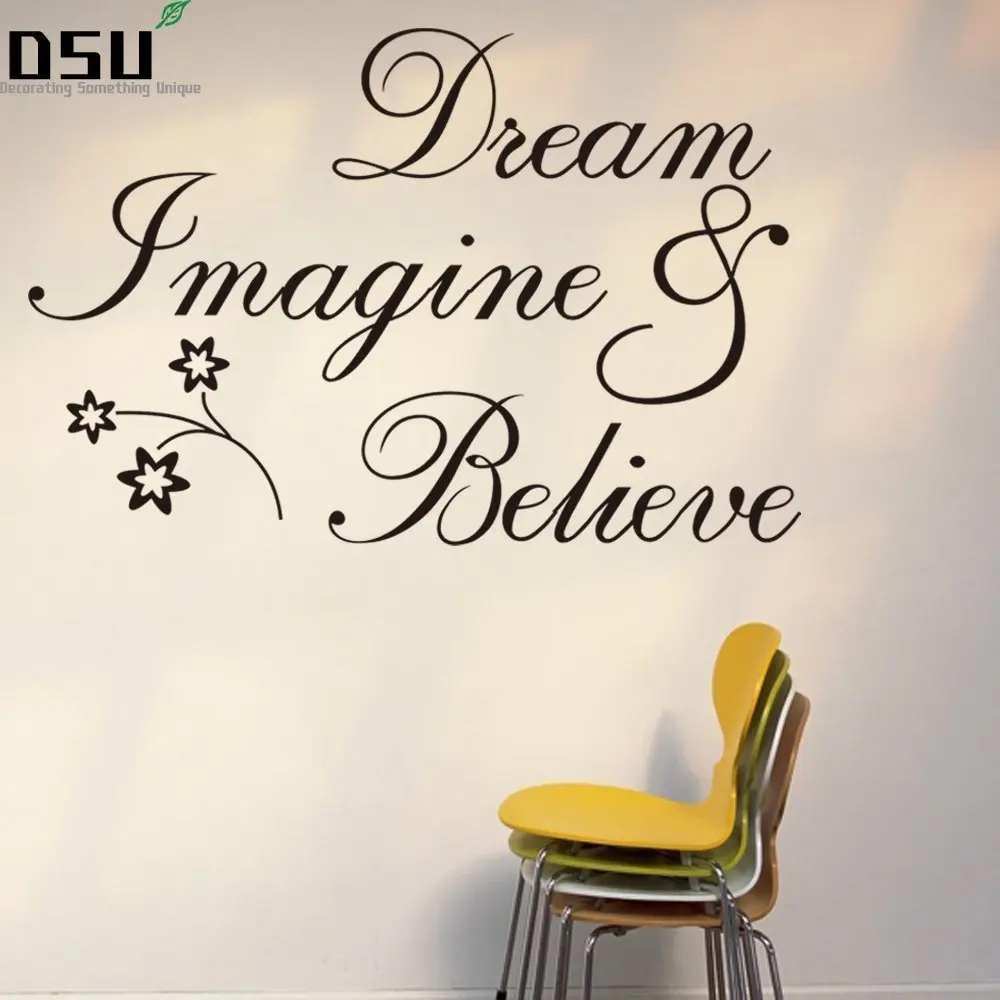 

Мечты воображения и вера вдохновляющие наклейки на стену наклейки цитаты слова DIY домашний Декор виниловые художественные фрески