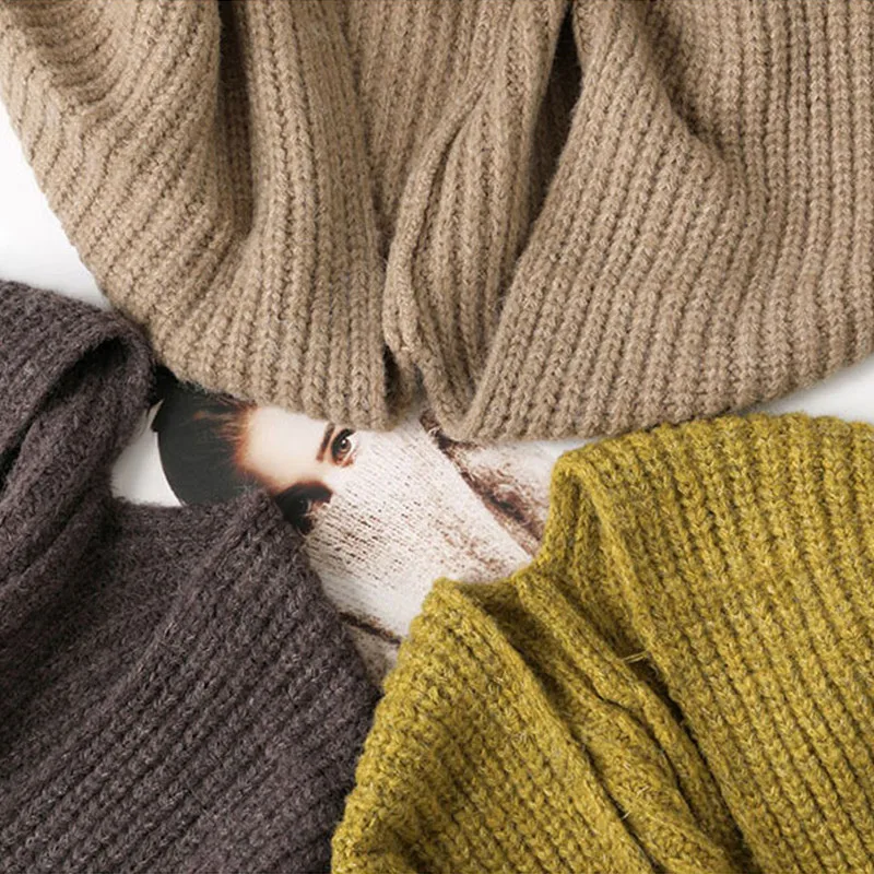 Осенне-зимний свитер пальто новые женские 2018 Свободные повседневные толстые