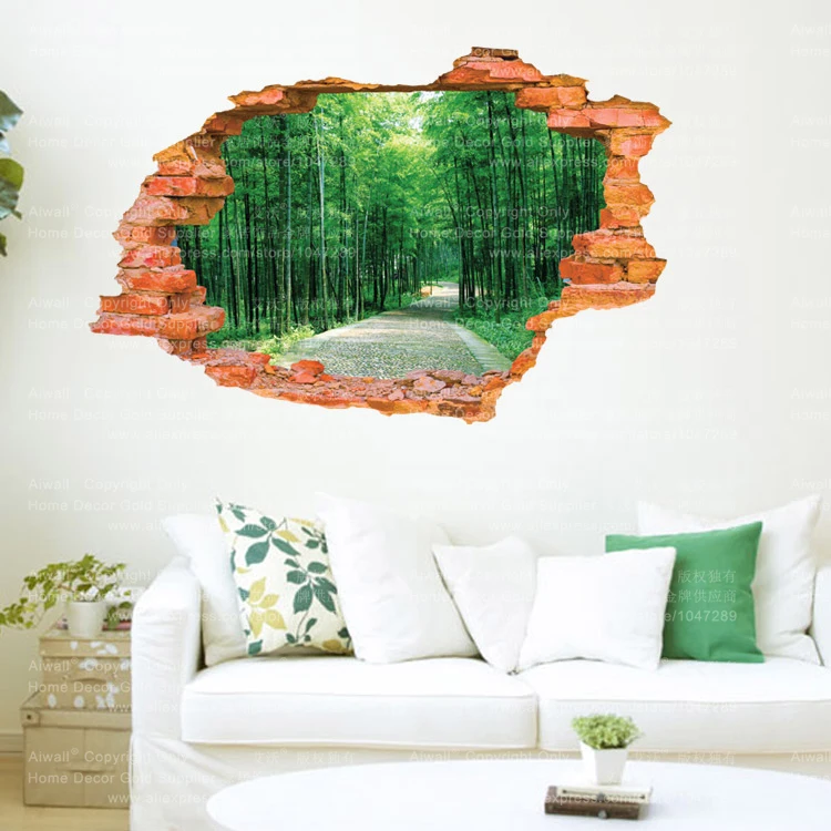 3D наклейка на стену 60*90 см/23 62 дюйма * дюйма|home decor|wall sticker3d sticker |