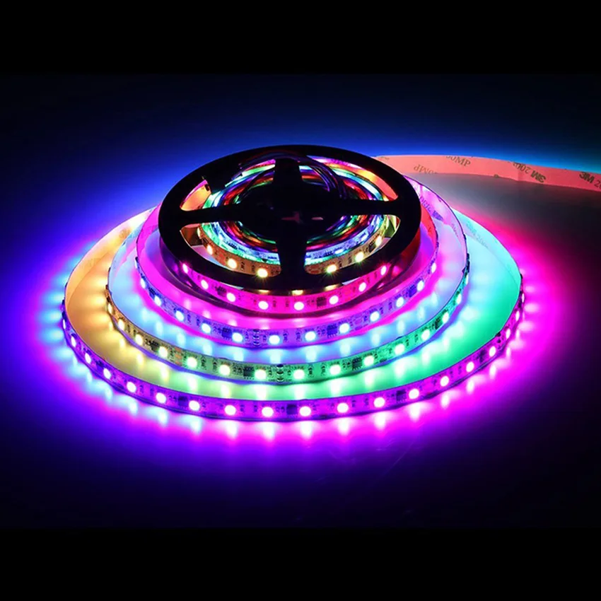WS2811 Светодиодная лента 5 м 30/60 светодиодов/м DC12V Dream Color 5050 RGB программируемая