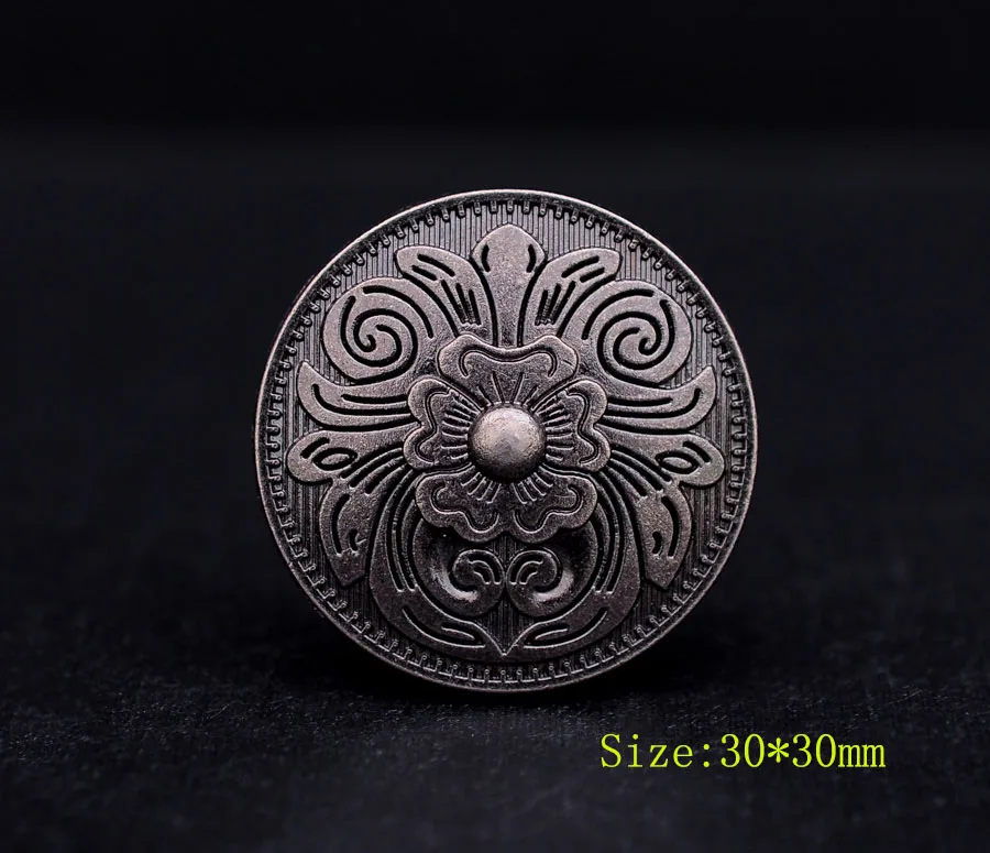 10X ковбойский старинный серебряный цветок с гравировкой кожаный ремешок сумка