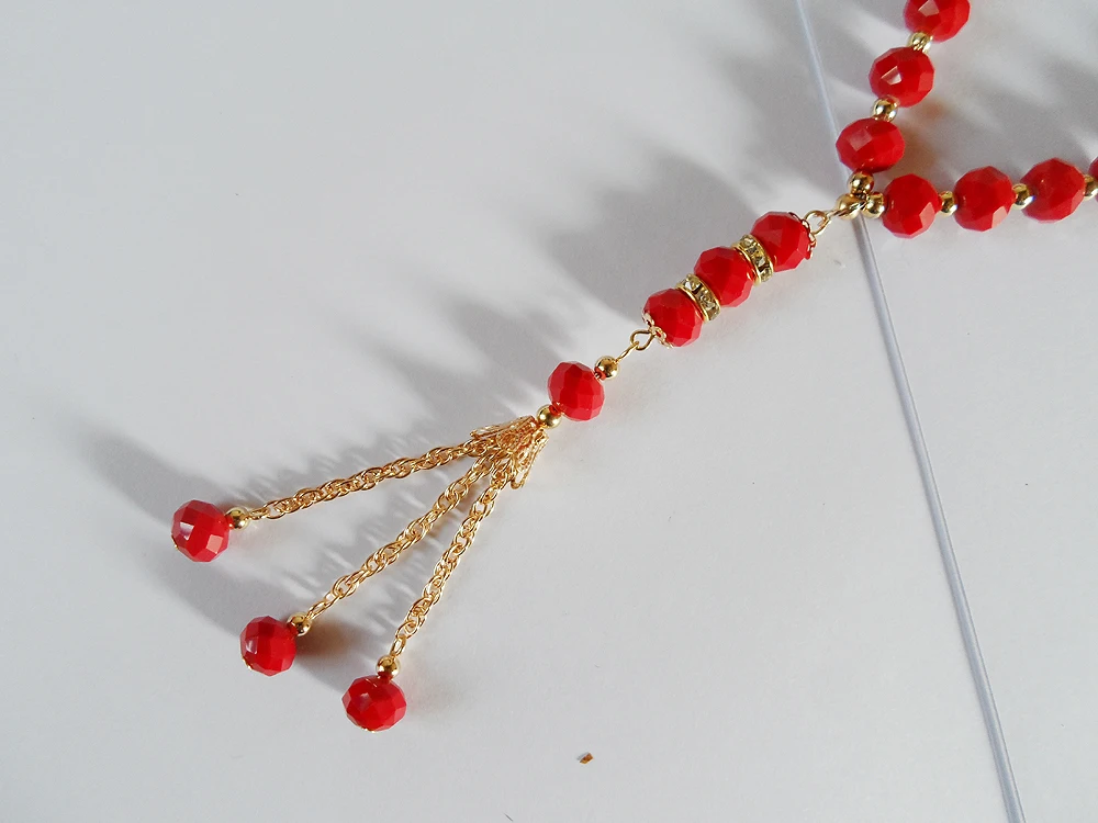 Новый дизайн 2020 керамический браслет с красными кристаллами красный