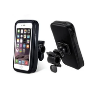 universal motorcycle bicycle phone holder for iphone 7 samsung s8 tiske support mobile phone stand with waterproof case bag