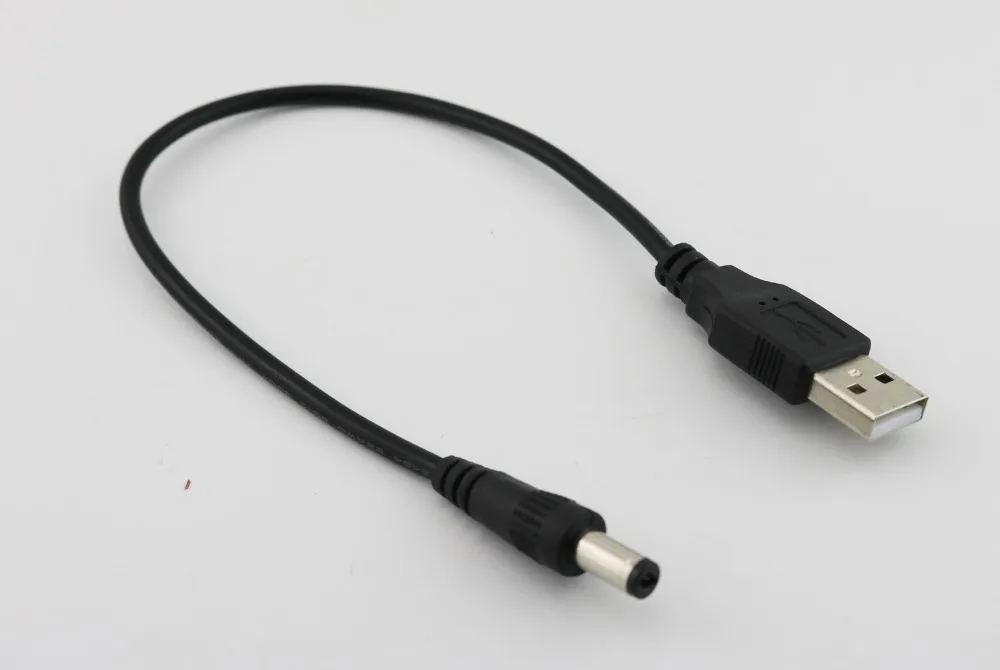 1 шт. USB 2,0 Тип A штекер для DC 5,5 мм/2,1 мм 5 вольт DC разъем питания зарядный адаптер Соединительный кабель 25 см