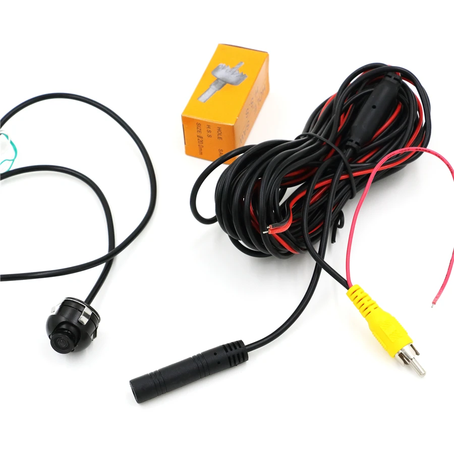 

TOPSOURCE Waterproof Mini 170 Angle HD CCD Normal Image Car Rear View Camera With Mirror Image Convert Line Backup Reverse Came