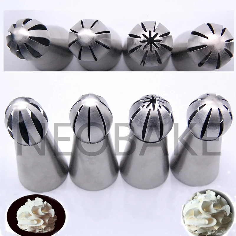 Новый 4 шт./компл. шарообразной формы крем из нержавеющей стали глазурь