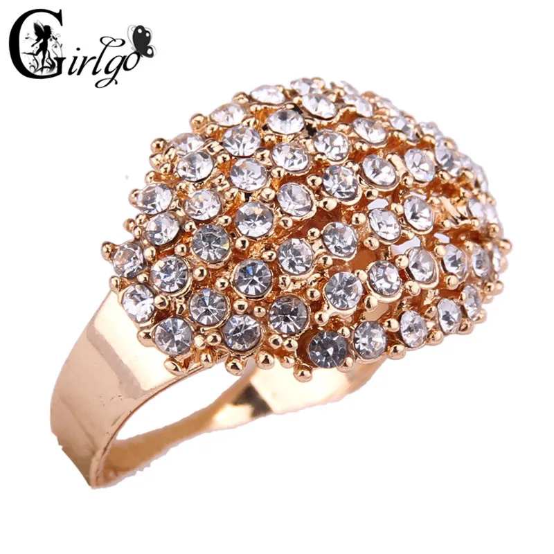 Girlgo Hot sale Fashion Rings With Acrylic Studs statement Sterling For Women 491 | Украшения и аксессуары