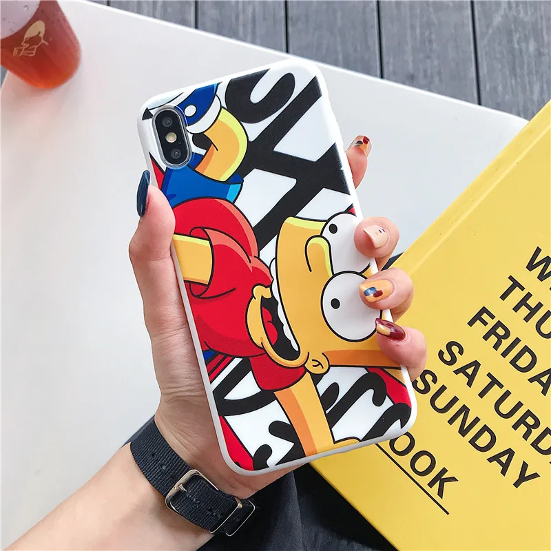Забавный мультяшный чехол Homer J. Simpson для iPhone 6, 6s, 7, 8 Plus, X, XR, XS, MAX, Модный милый мягкий силиконовый чехол для телефона