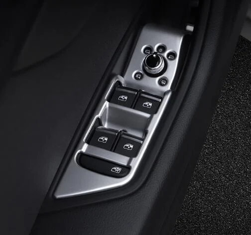 

High quality door internal armrest decoration scuff plate,window lifting switch protection cover For A4L 2017-2019