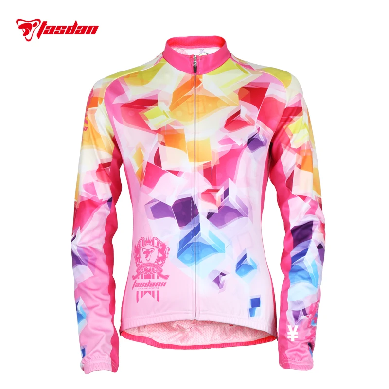 Tasdan Women's Cycling Jersey Long Sleeve Bike Outdoor Sport Clothing Women Top Shirts | Спорт и развлечения