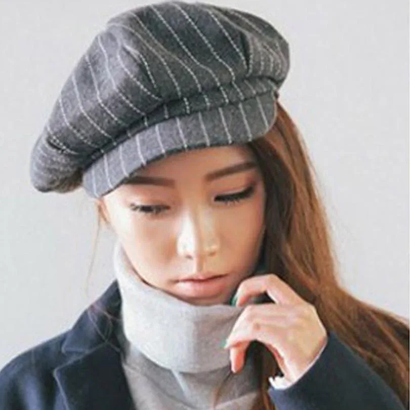 Новые осенние и зимние модные Для мужчин с восьмиугольной Кепки газетчик