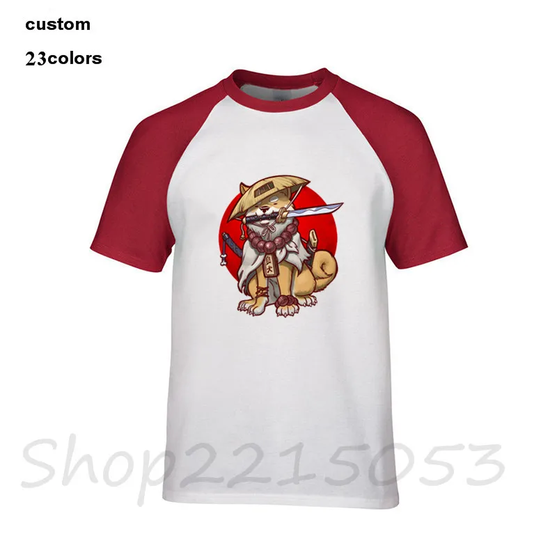 2019 летний топ собака Шиба ину самурайская Акита Япония Ронин каваи мужские