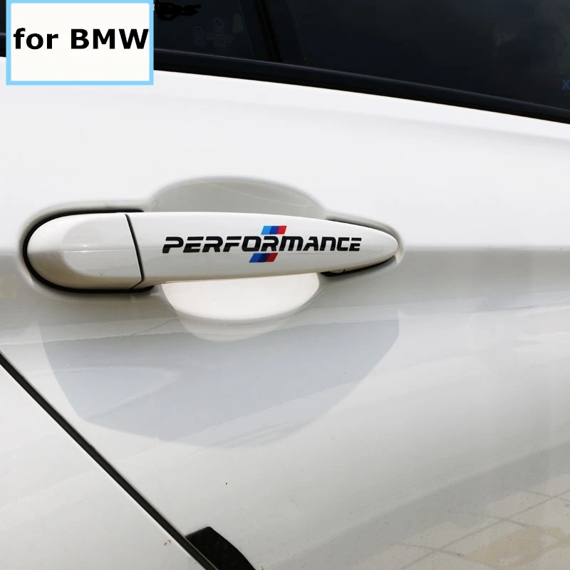 4 шт. стикер на дверную ручку автомобиля M Performance Decor автомобильные стикеры s для BMW