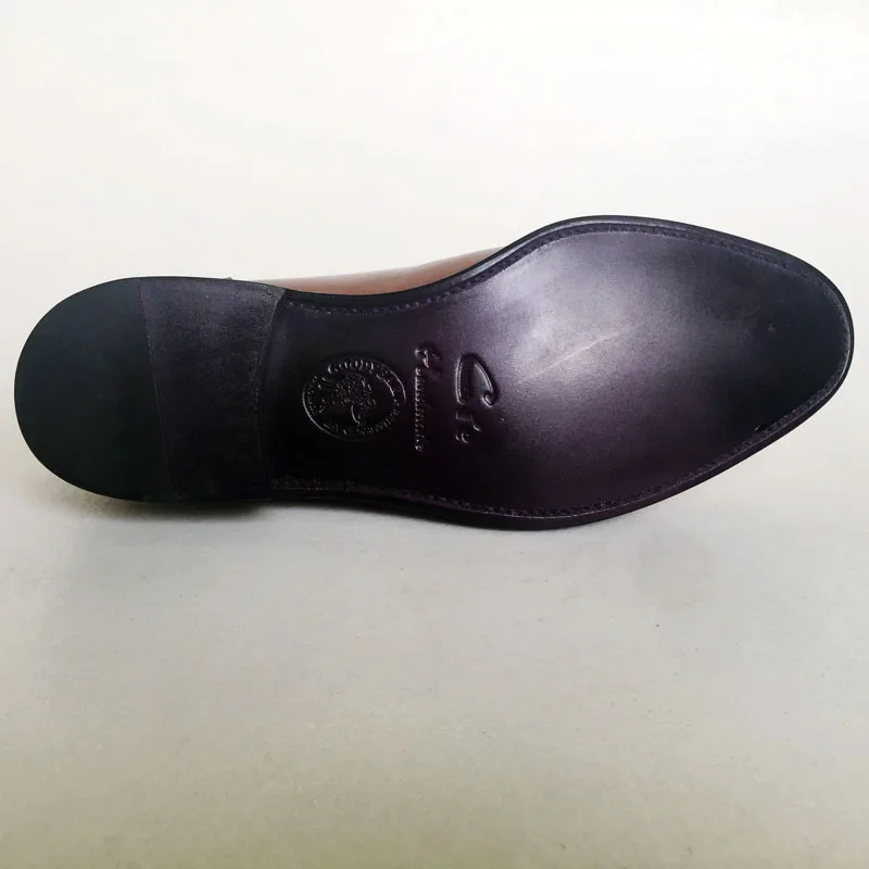 cie Round Toe Full Brogues Lace-Up Mix Colors Wine/White Handmade Genuine Leather Bottom Outsole Breathable Men's Shoe OX518 | Обувь