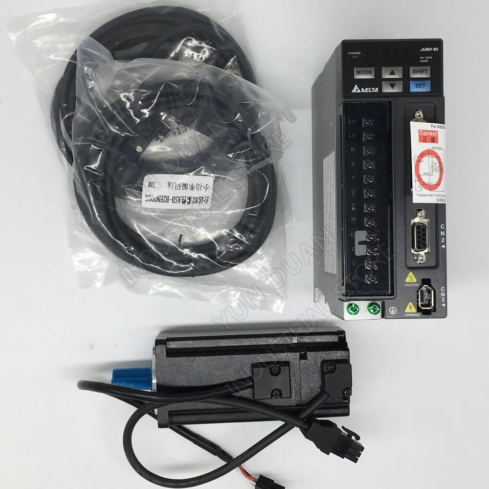 Дельта AC Servo 400 W ASD-B2-0421-B ECMA-C20604RS B2 0.4KW 1.27NM 3000 об/мин 60 мм привода комплект с 3 м кабель в Nbox